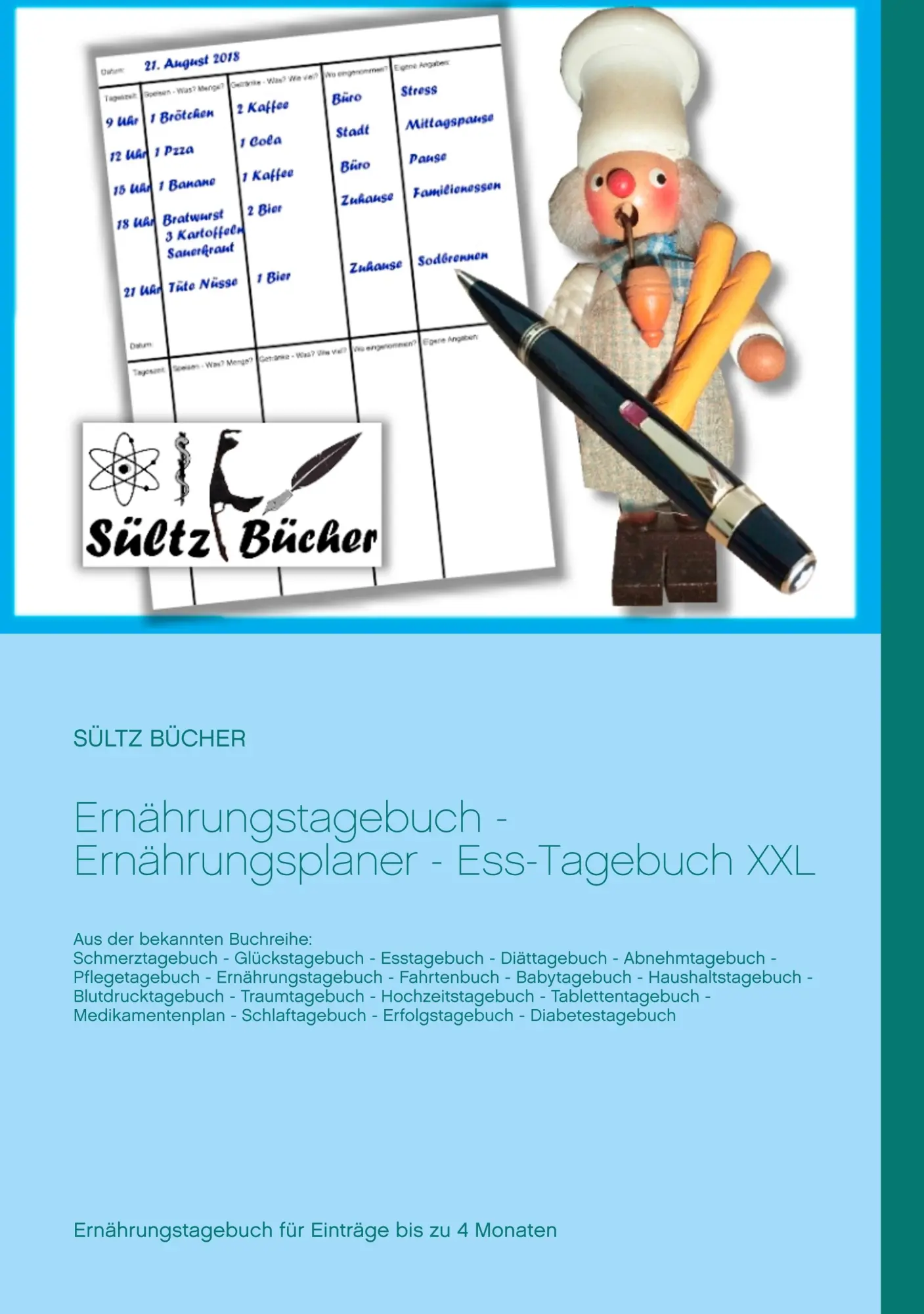 Cover: 9783746093819 | Ernährungstagebuch - Ernährungsplaner - Ess-Tagebuch XXL | Taschenbuch