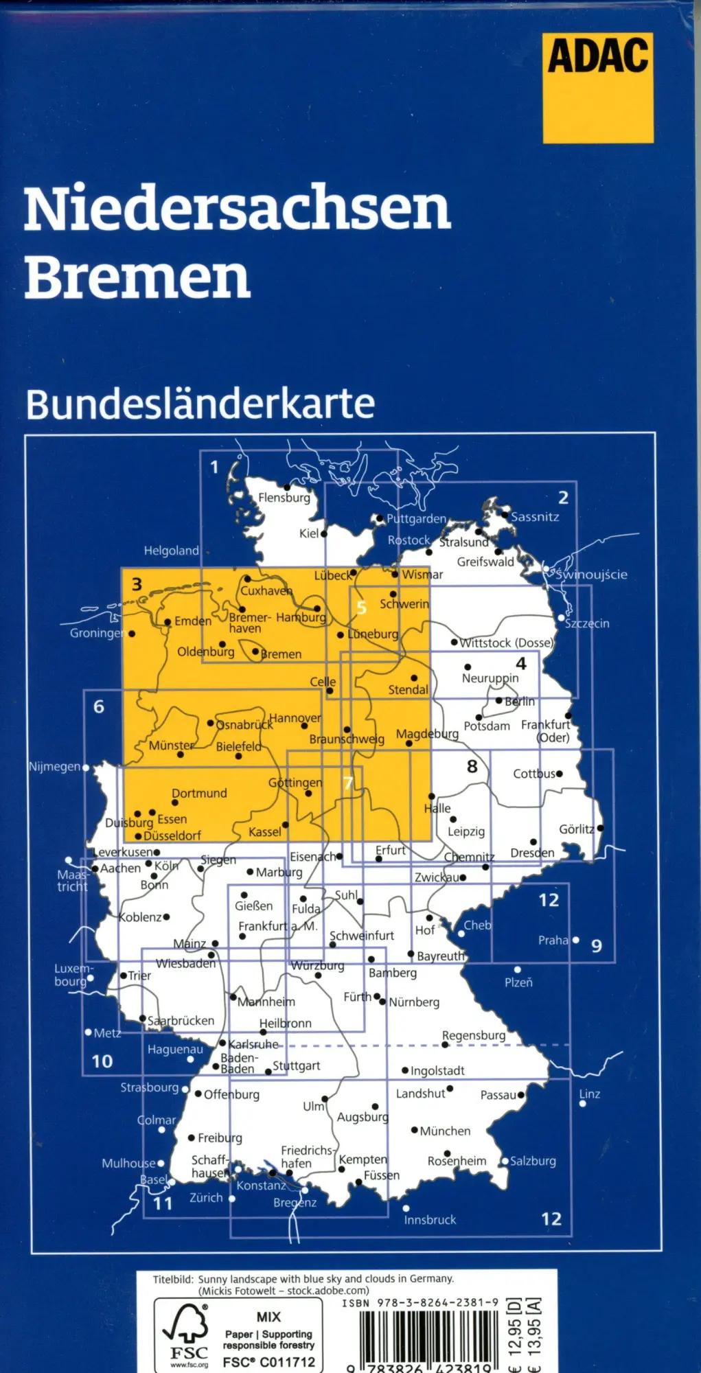 Bild: 9783826423819 | ADAC Bundesländerkarte Deutschland 03 Niedersachsen, Bremen 1:300.000