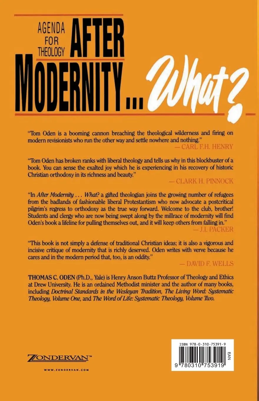 Rückseite: 9780310753919 | The After Modernity . . . What? | Agenda for Theology | Thomas C. Oden