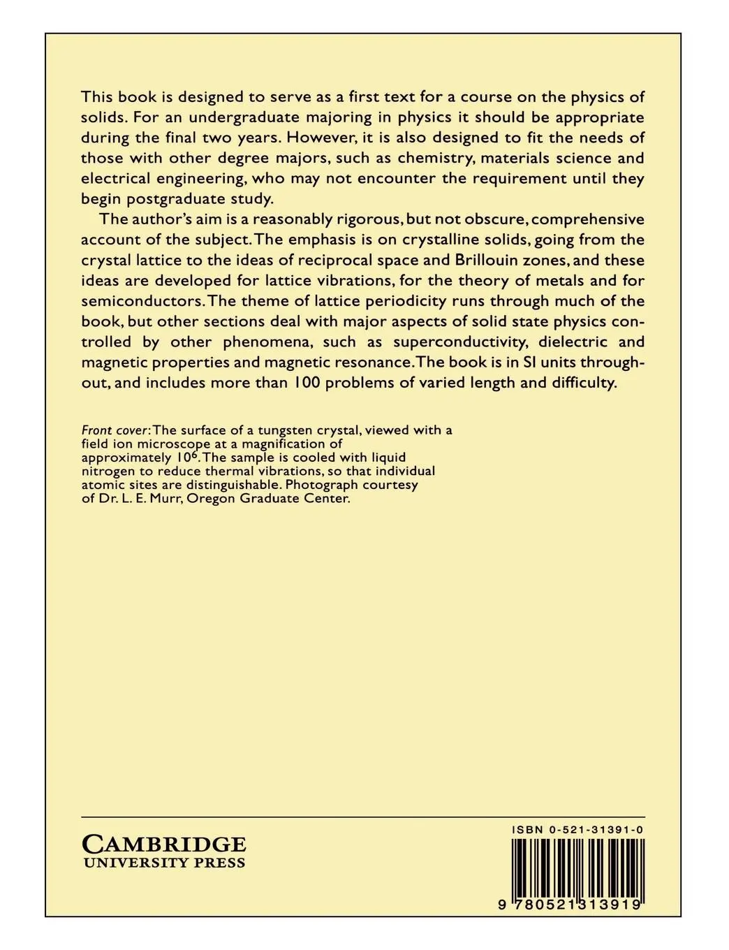 Rückseite: 9780521313919 | Solid State Physics | John Sidney Blakemore (u. a.) | Taschenbuch