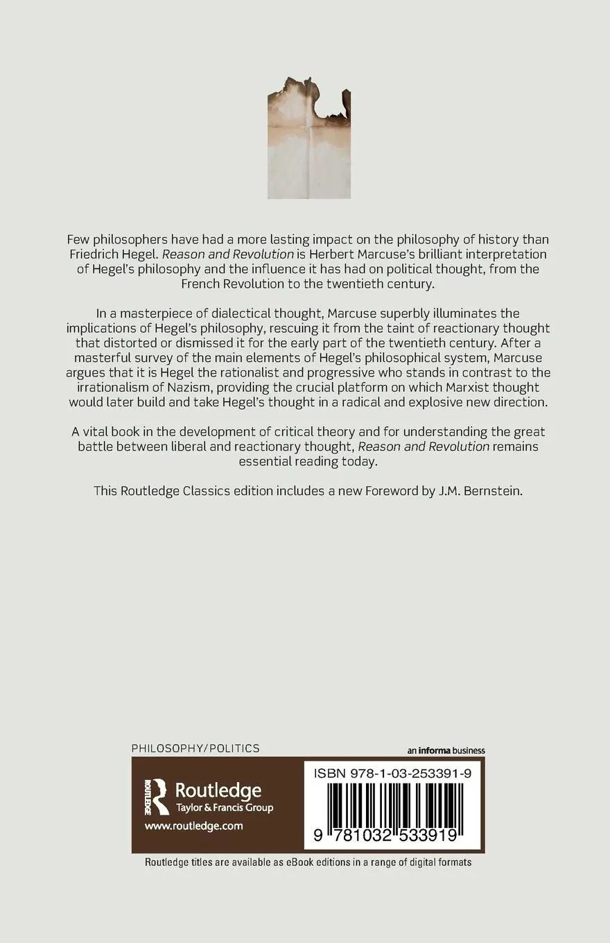 Rückseite: 9781032533919 | Reason and Revolution | Herbert Marcuse | Taschenbuch | Englisch