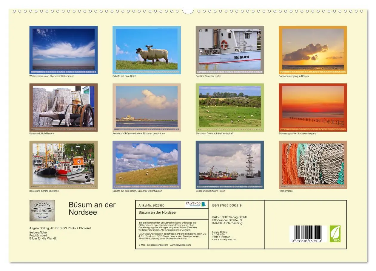Bild: 9783516093919 | Büsum an der Nordsee (hochwertiger Premium Wandkalender 2026 DIN A2...