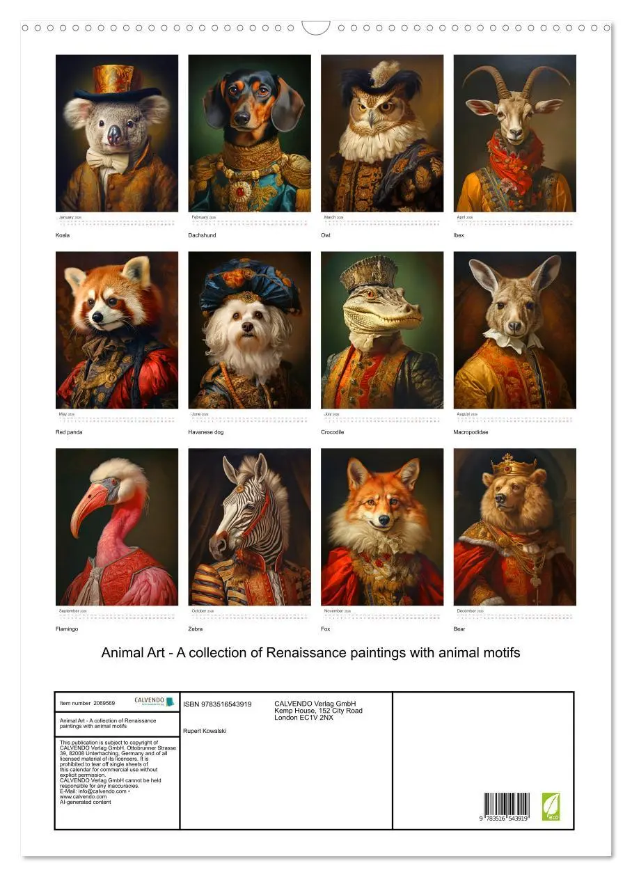 Bild: 9783516543919 | Animal Art - A collection of Renaissance paintings with animal...