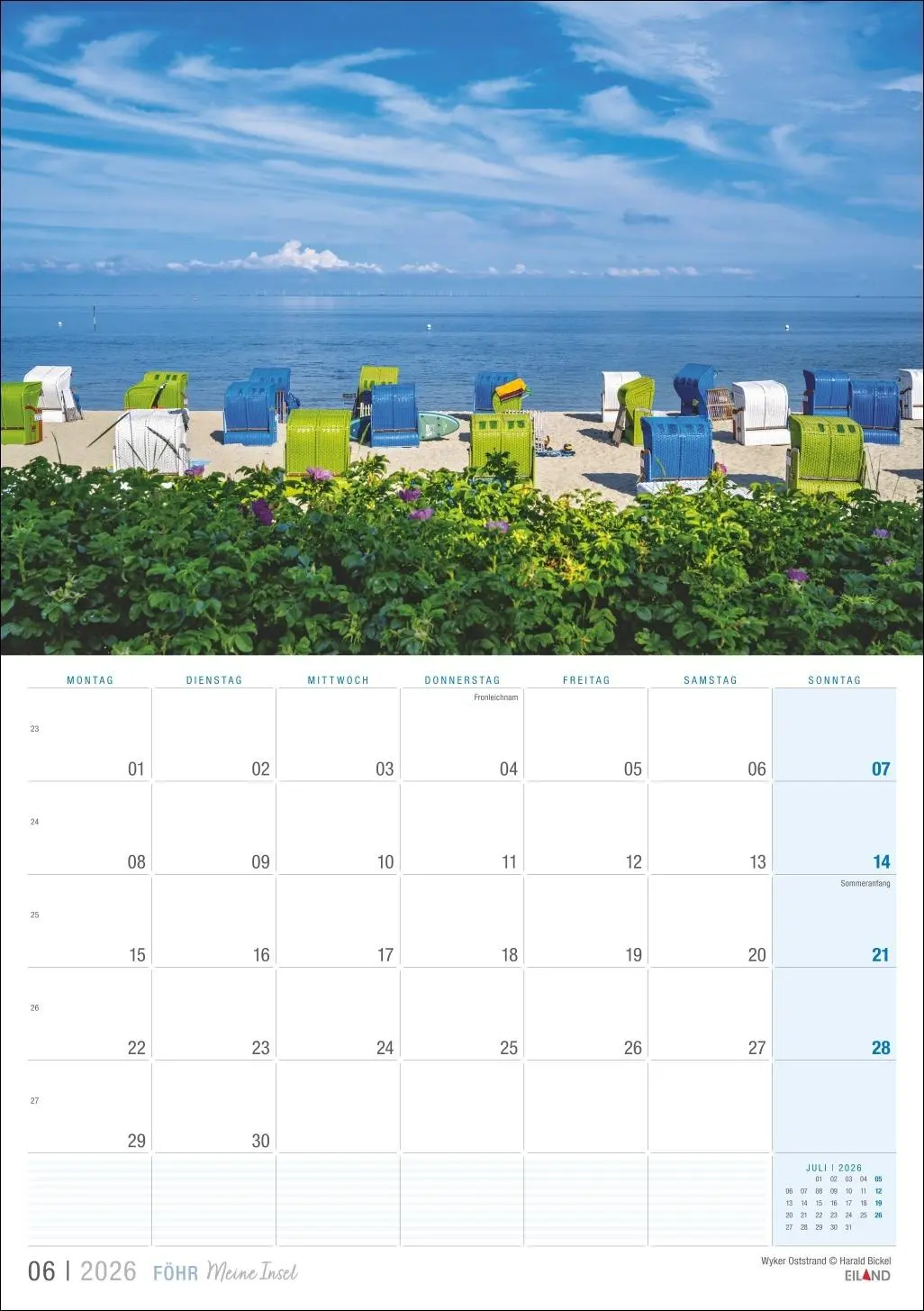 Bild: 9783964023919 | Föhr ...meine Insel Kalender 2026 | Eiland | Kalender | 13 S. | 2026