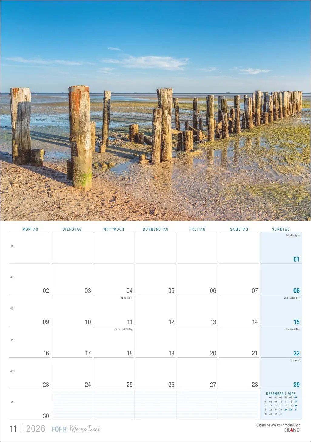 Bild: 9783964023919 | Föhr ...meine Insel Kalender 2026 | Eiland | Kalender | 13 S. | 2026