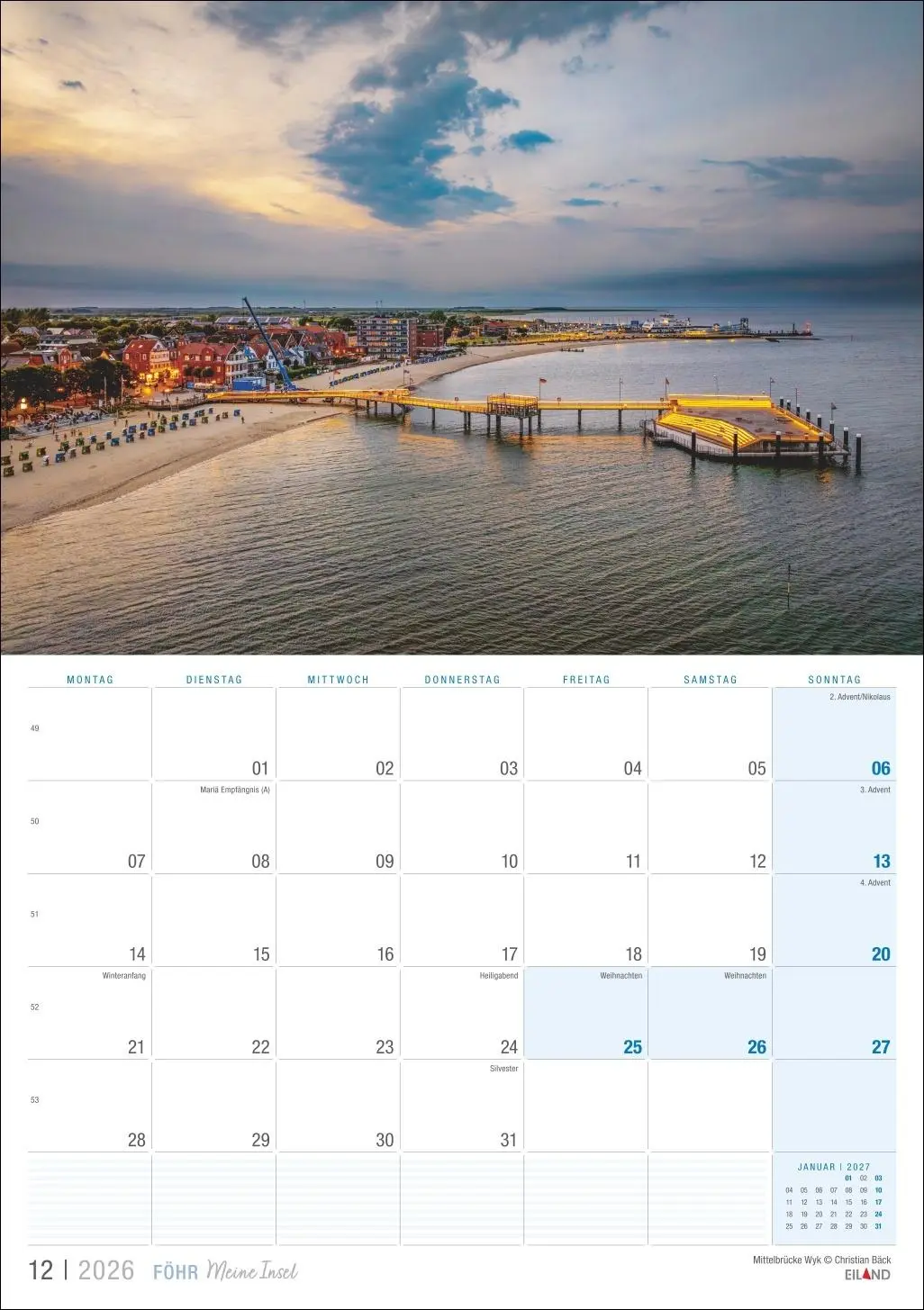 Bild: 9783964023919 | Föhr ...meine Insel Kalender 2026 | Eiland | Kalender | 13 S. | 2026