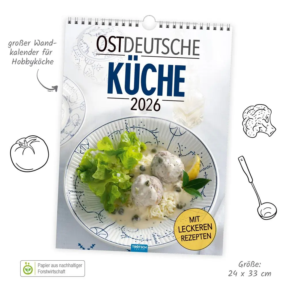 Bild: 9783988023919 | Trötsch Classickalender Ostdeutsche Küche 2026 | Wandkalender | KG