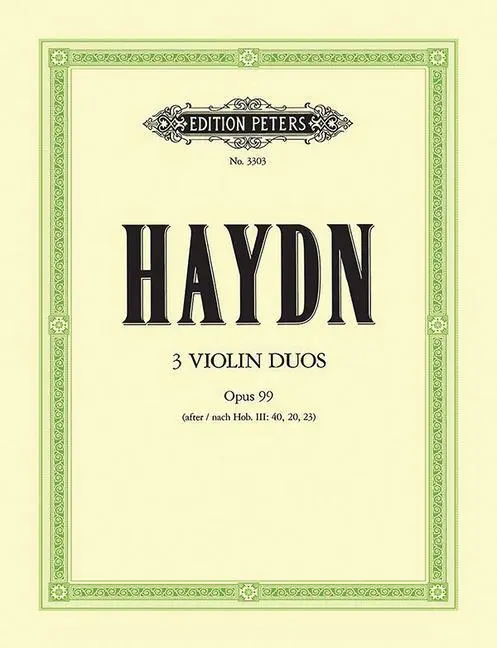 Cover: 9790577083919 | 3 Violin Duos Op. 99 | Franz Joseph Haydn | Taschenbuch | Buch | 2022