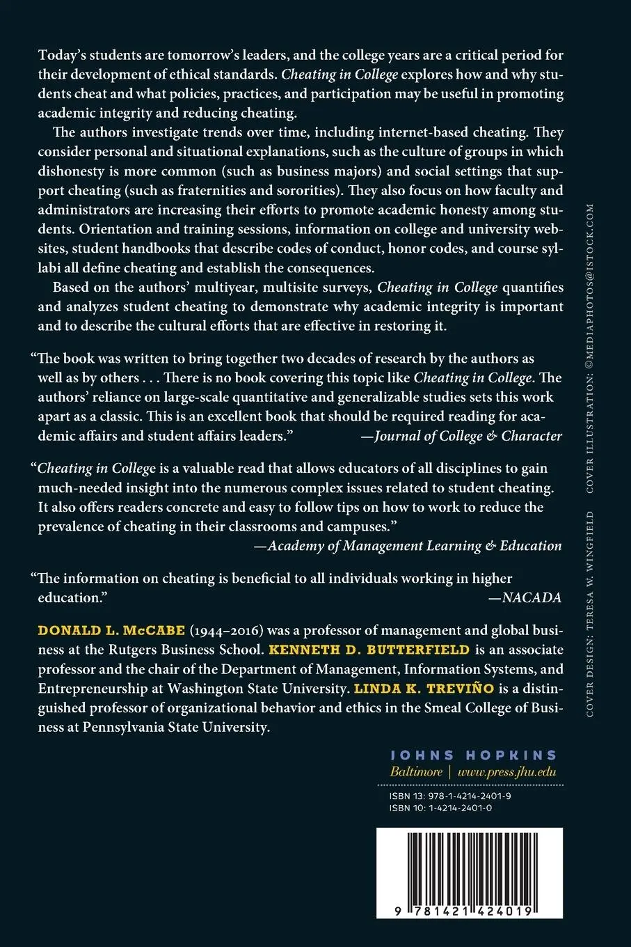 Rückseite: 9781421424019 | Cheating in College | Donald L McCabe (u. a.) | Taschenbuch | Englisch