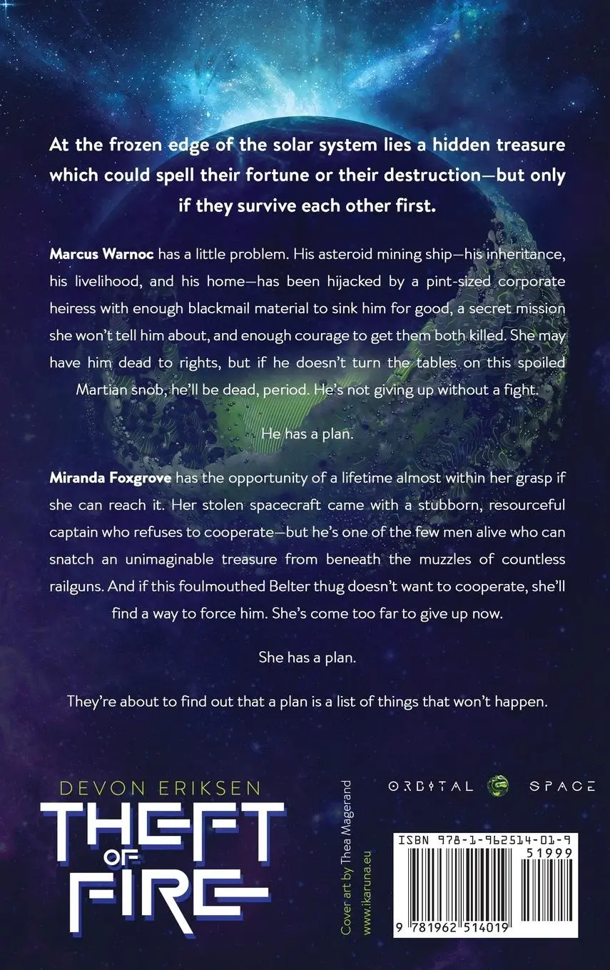 Rückseite: 9781962514019 | Theft of Fire | Orbital Space #1 | Devon Eriksen | Buch | Englisch