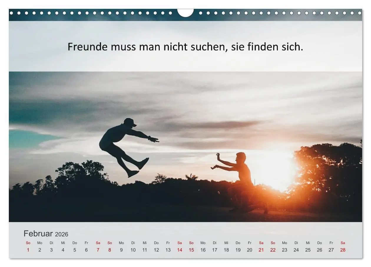 Bild: 9783457584019 | Motivationssprüche Freundschaft (Wandkalender 2026 DIN A3 quer),...