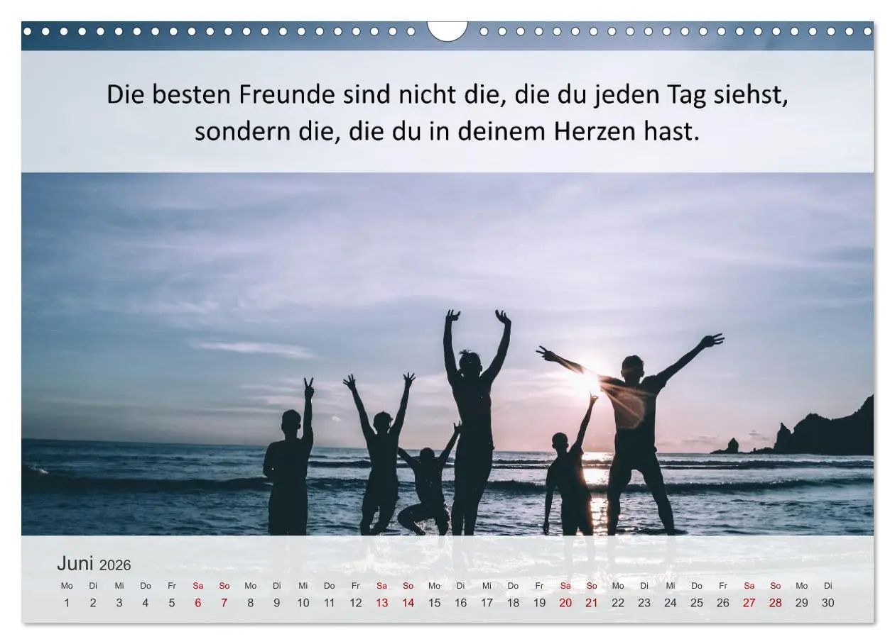 Bild: 9783457584019 | Motivationssprüche Freundschaft (Wandkalender 2026 DIN A3 quer),...