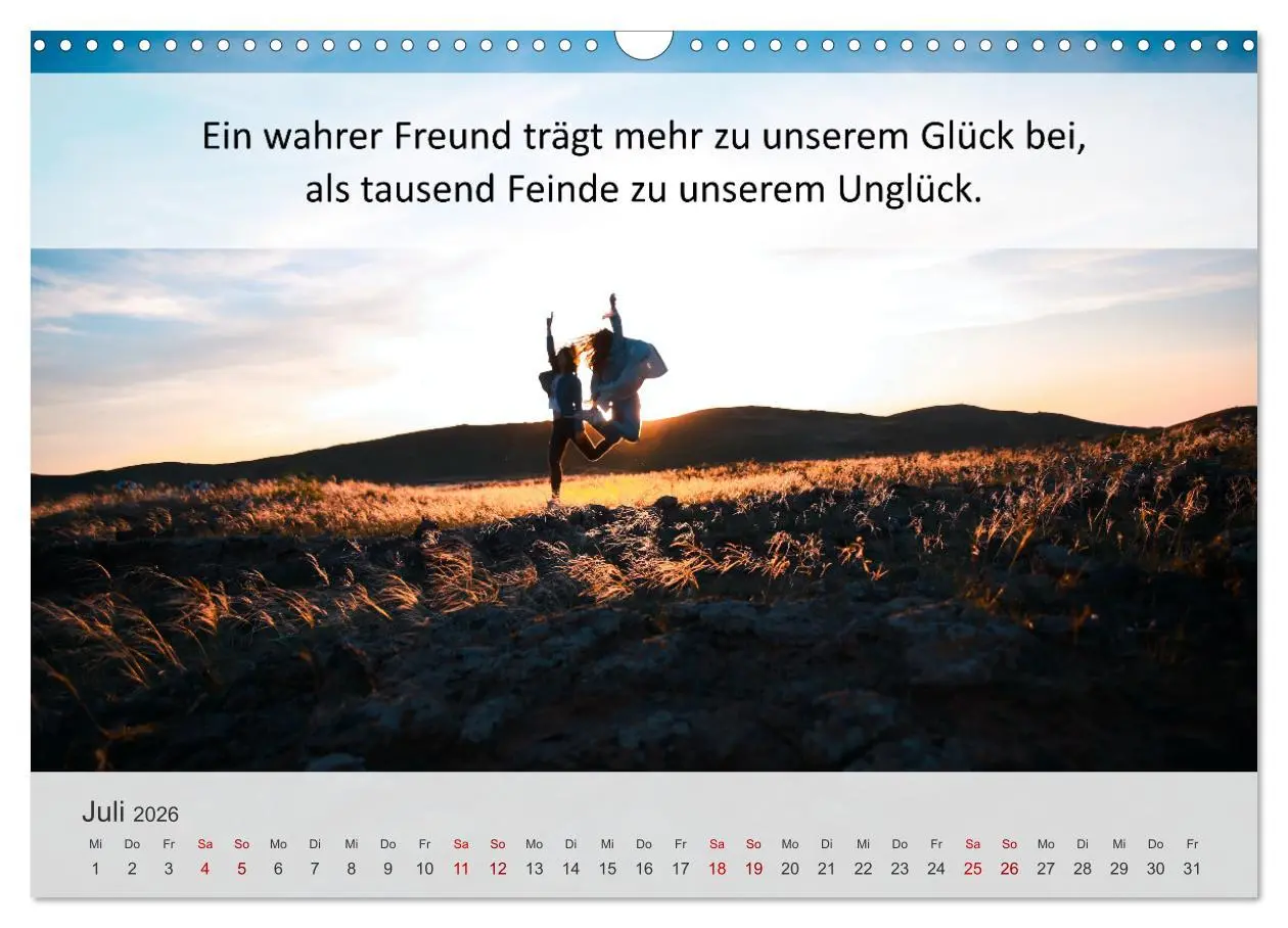 Bild: 9783457584019 | Motivationssprüche Freundschaft (Wandkalender 2026 DIN A3 quer),...
