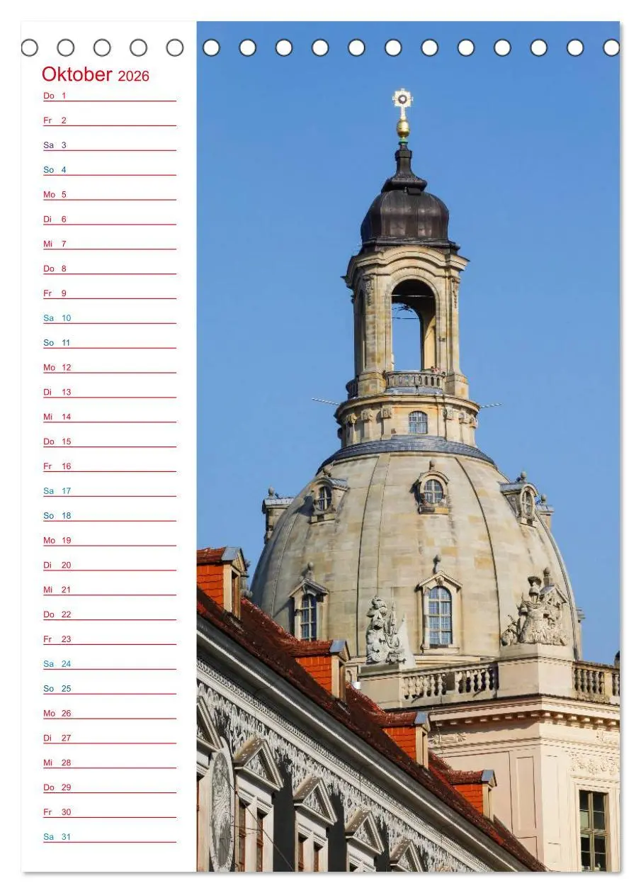 Bild: 9783516434019 | Frauenkirche Dresden (Tischkalender 2026 DIN A5 hoch), CALVENDO...