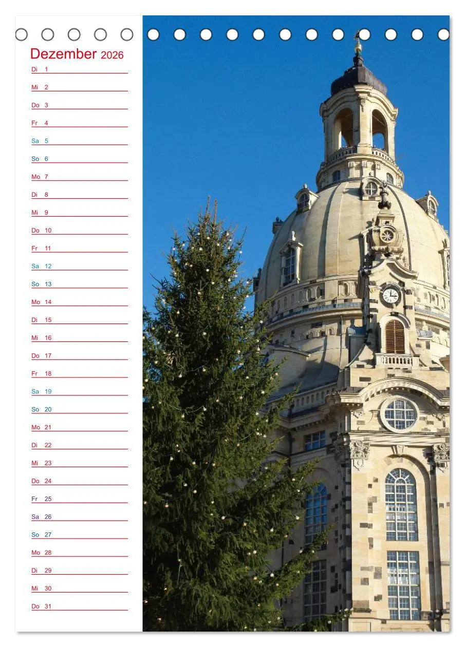 Bild: 9783516434019 | Frauenkirche Dresden (Tischkalender 2026 DIN A5 hoch), CALVENDO...