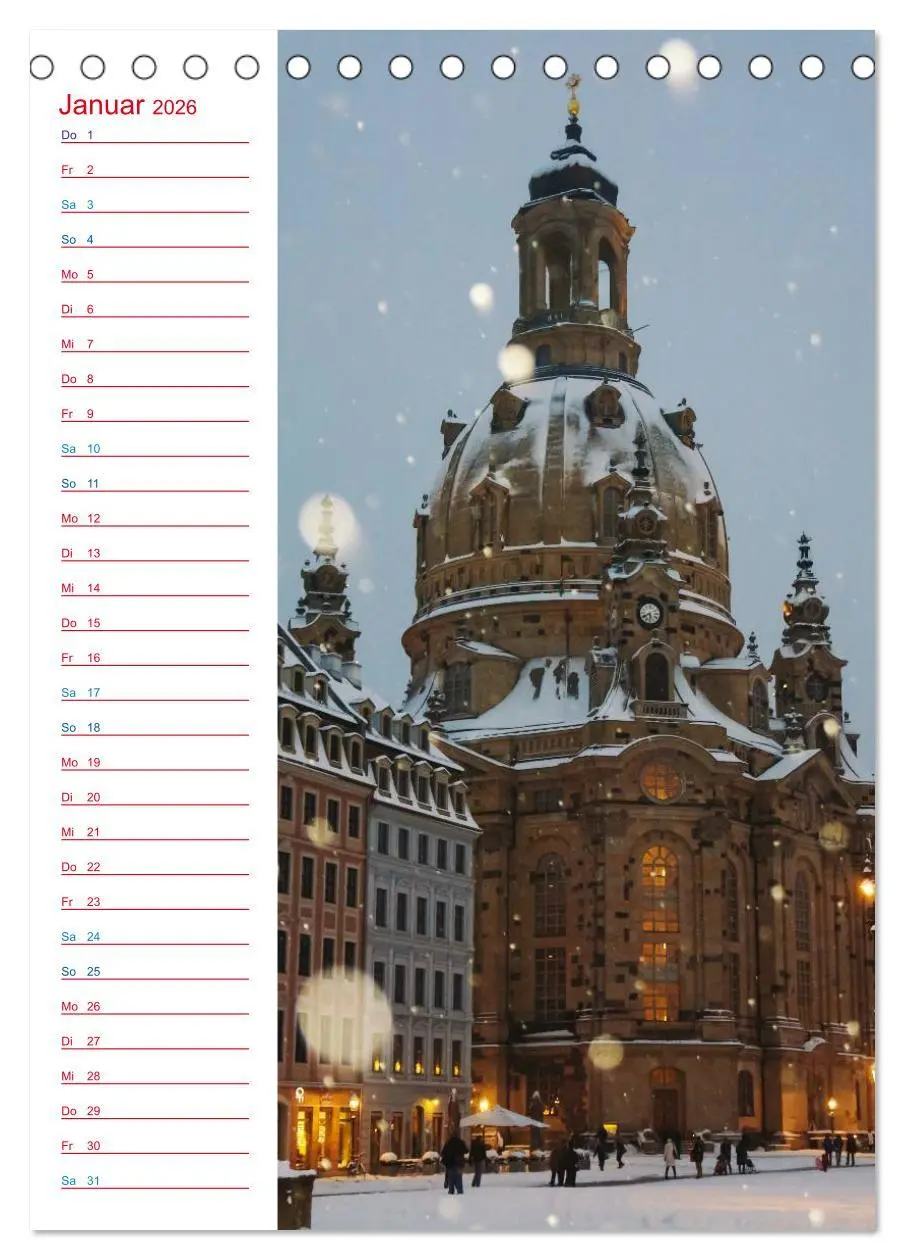 Bild: 9783516434019 | Frauenkirche Dresden (Tischkalender 2026 DIN A5 hoch), CALVENDO...