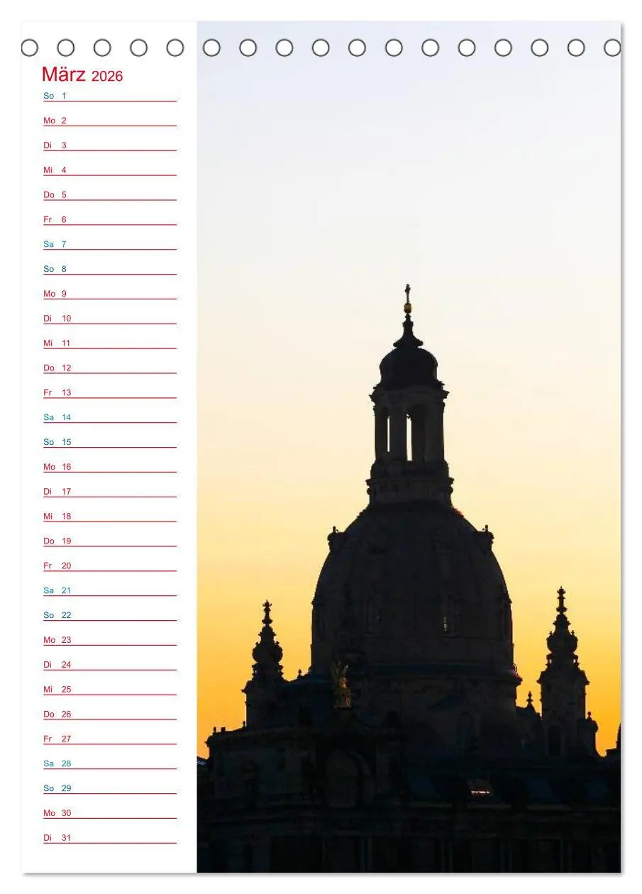 Bild: 9783516434019 | Frauenkirche Dresden (Tischkalender 2026 DIN A5 hoch), CALVENDO...