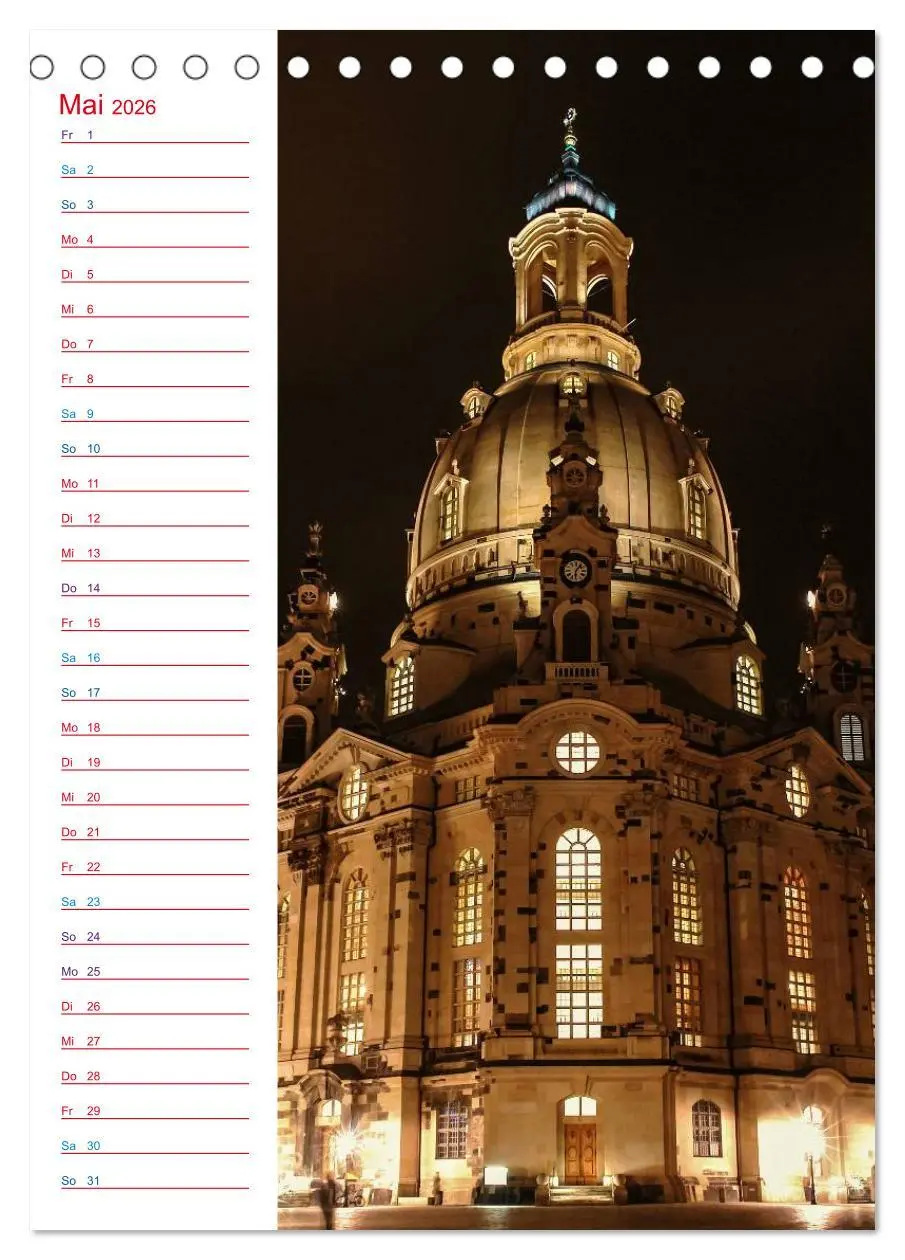 Bild: 9783516434019 | Frauenkirche Dresden (Tischkalender 2026 DIN A5 hoch), CALVENDO...