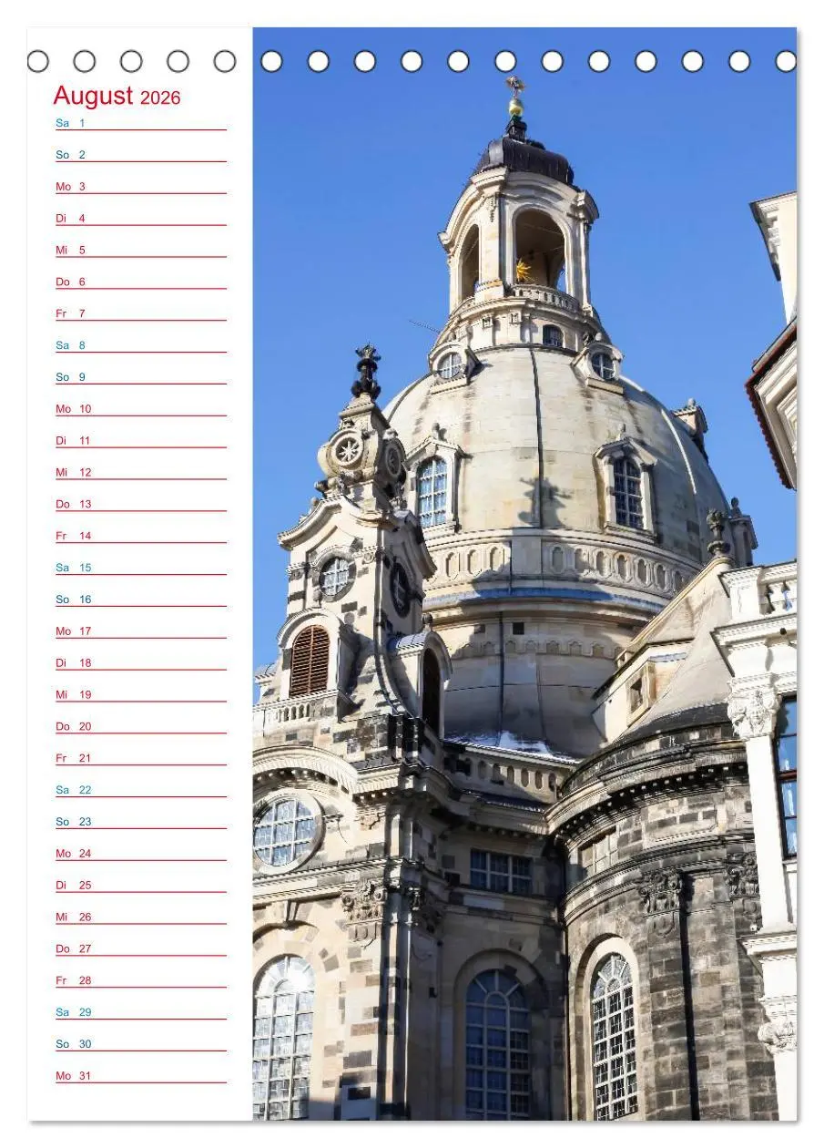 Bild: 9783516434019 | Frauenkirche Dresden (Tischkalender 2026 DIN A5 hoch), CALVENDO...