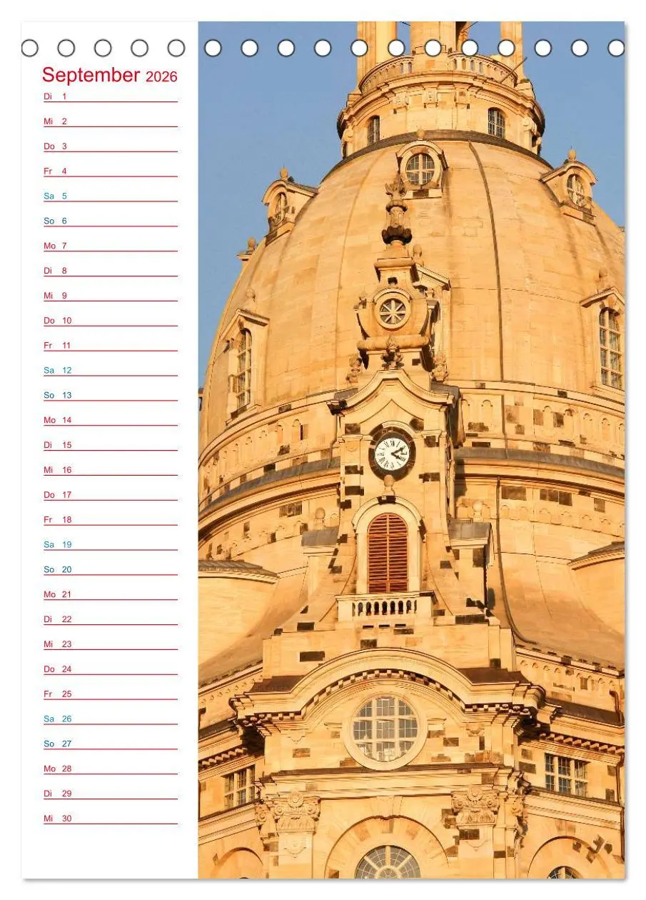 Bild: 9783516434019 | Frauenkirche Dresden (Tischkalender 2026 DIN A5 hoch), CALVENDO...