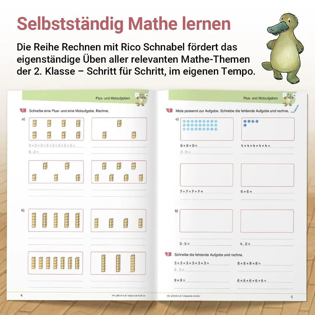 Bild: 9783619254019 | Rechnen mit Rico Schnabel Klasse 2, Heft 2 - Selbstständig das...