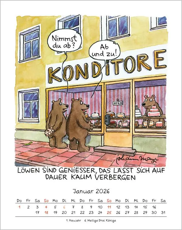 Bild: 9783731884019 | Löwe 2026 | Verlag Korsch | Kalender | Spiralbindung | 13 S. | Deutsch