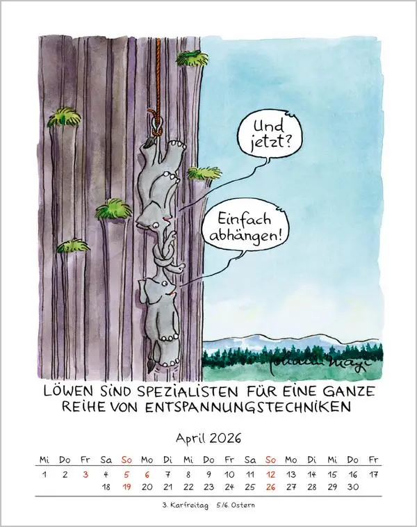 Bild: 9783731884019 | Löwe 2026 | Verlag Korsch | Kalender | Spiralbindung | 13 S. | Deutsch