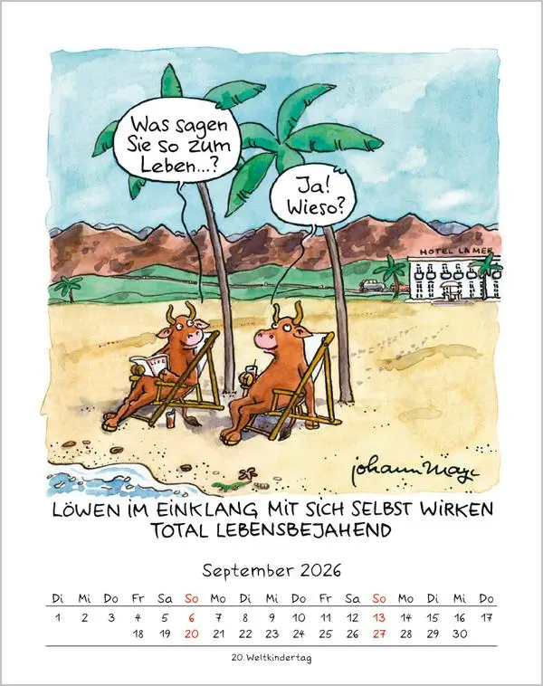 Bild: 9783731884019 | Löwe 2026 | Verlag Korsch | Kalender | Spiralbindung | 13 S. | Deutsch