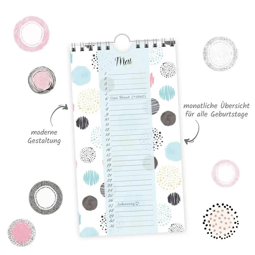 Bild: 9783965524019 | Trötsch Geburtstagskalender Glamour | Kalender | Geburtstagskalender