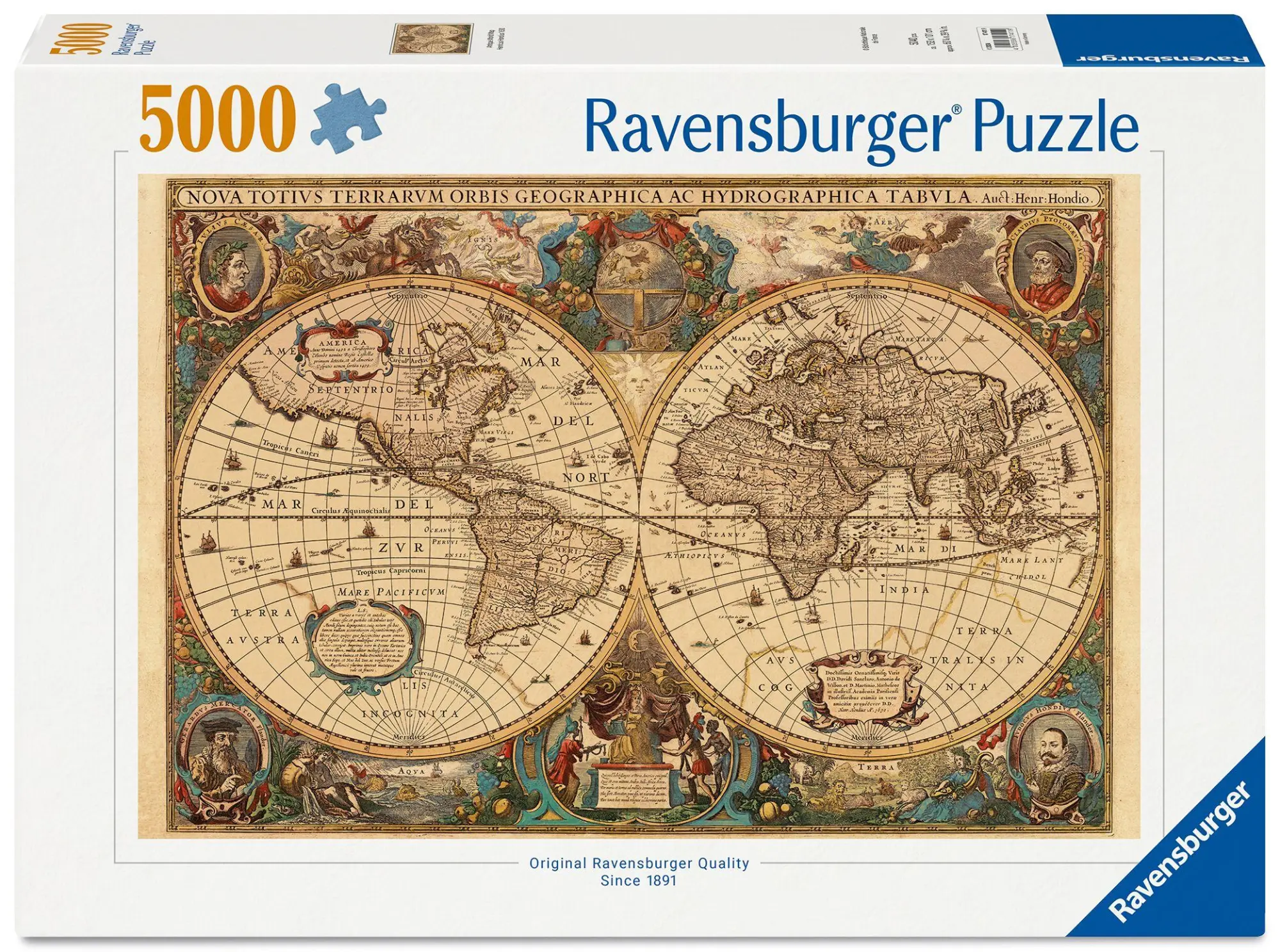 Cover: 4005556174119 | Erwachsenenpuzzle 5000 Teile - Historische Weltkarte, Henricus...