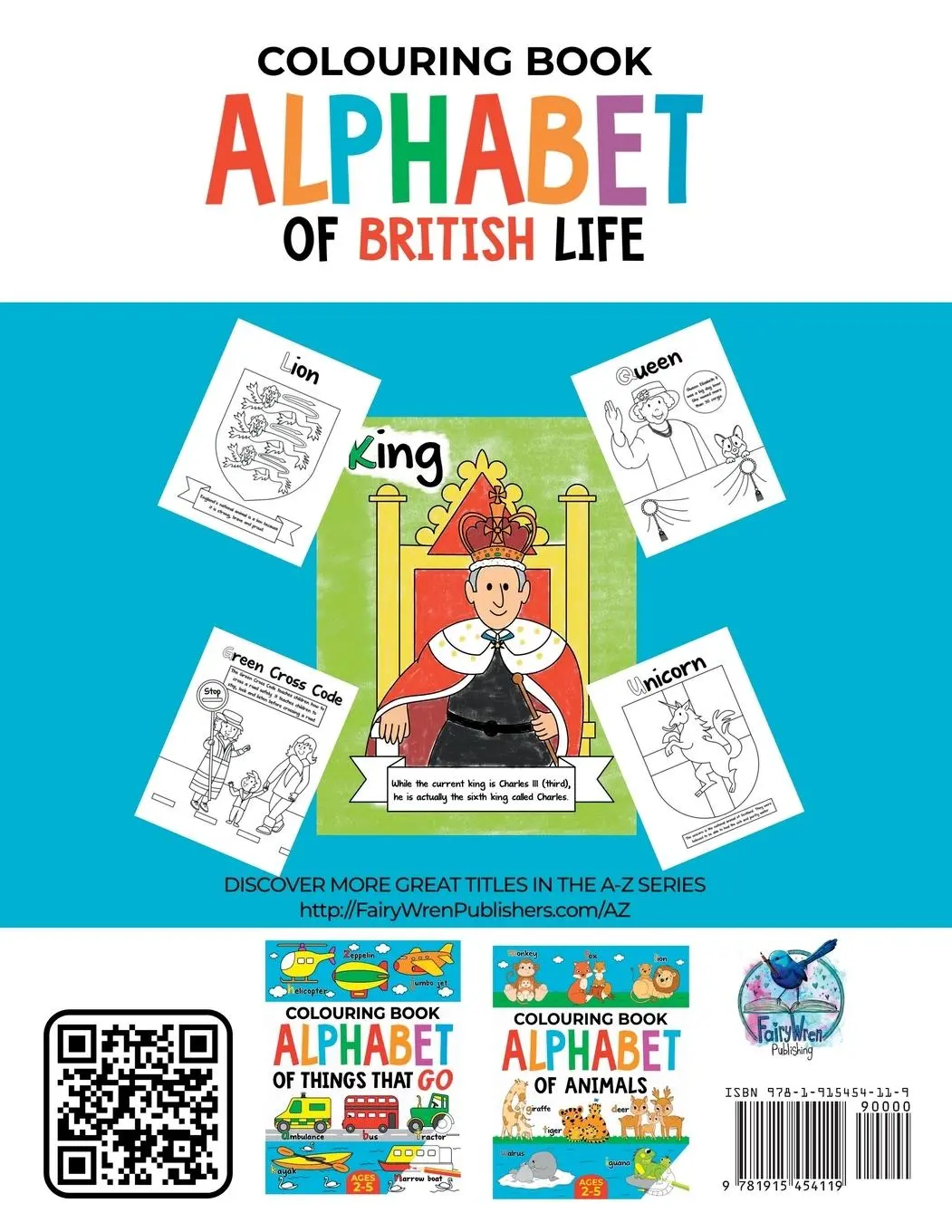 Rückseite: 9781915454119 | British Colouring Book for Children | Fairywren Publishing | Buch