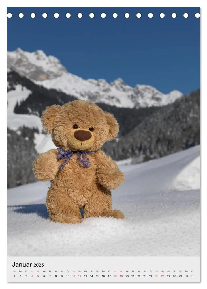 Bild: 9783435934119 | Travelling Teddy auf Welt-Tour (Tischkalender 2025 DIN A5 hoch),...