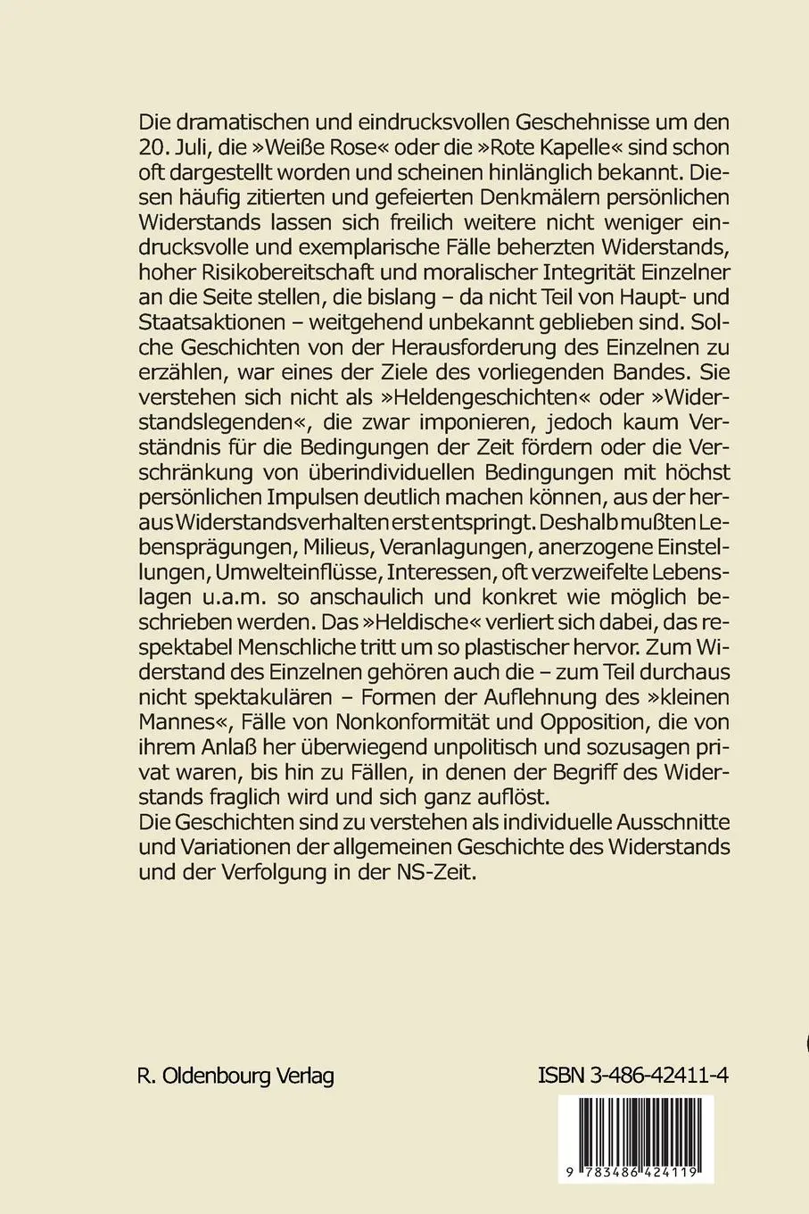 Rückseite: 9783486424119 | Die Herausforderung des Einzelnen | Elke Fröhlich-Broszat | Buch