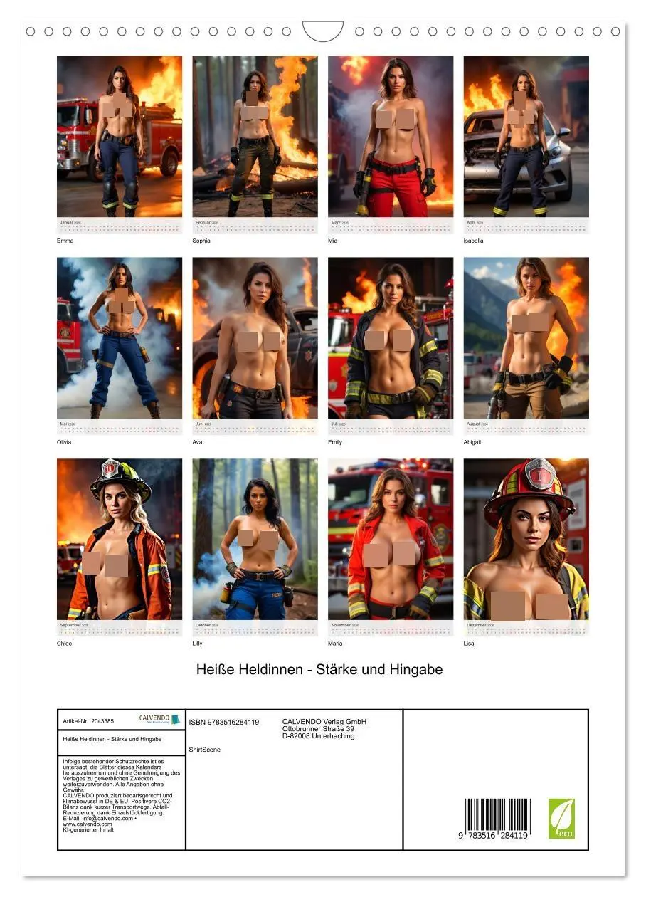 Bild: 9783516284119 | Heiße Heldinnen - Stärke und Hingabe (Wandkalender 2026 DIN A3...