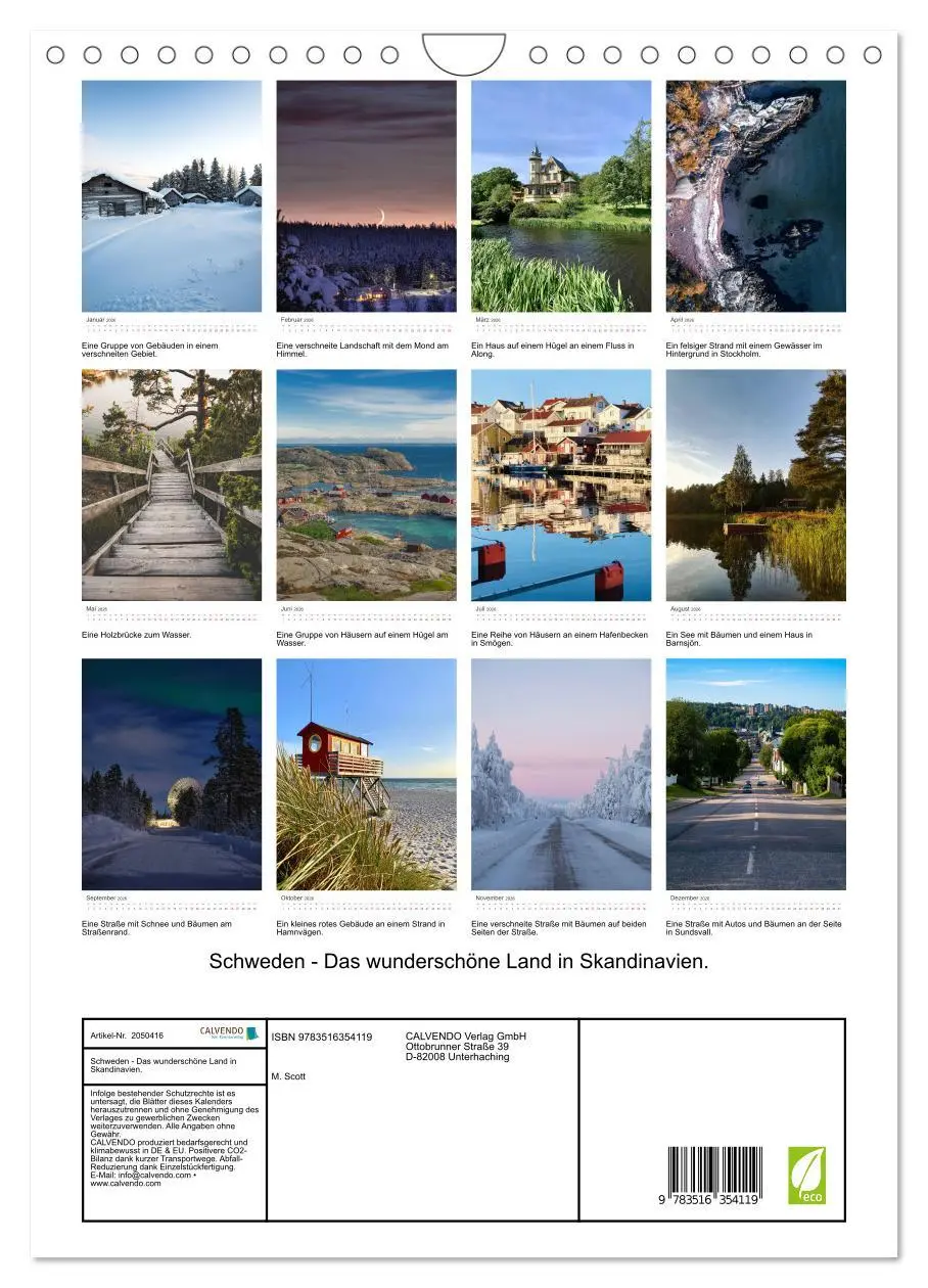 Bild: 9783516354119 | Schweden - Das wunderschöne Land in Skandinavien. (Wandkalender...