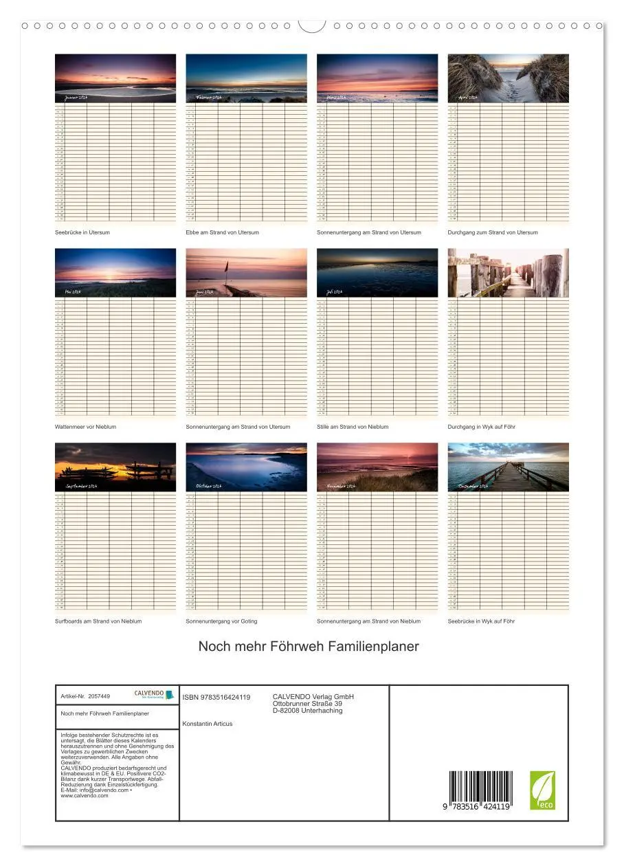 Bild: 9783516424119 | Noch mehr Föhrweh Familienplaner (hochwertiger Premium Wandkalender...
