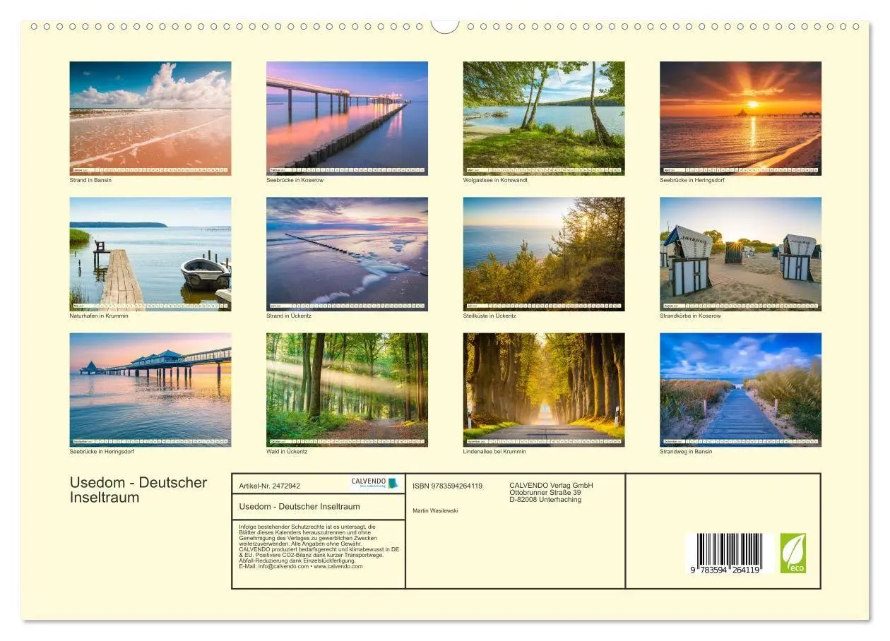 Bild: 9783594264119 | Usedom - Deutscher Inseltraum (hochwertiger Premium Wandkalender...