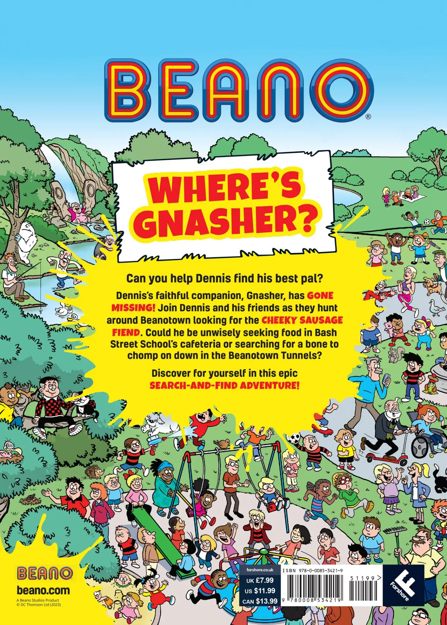 Rückseite: 9780008534219 | Beano Where's Gnasher? | A Barking Mad Search and Find Book | Beano