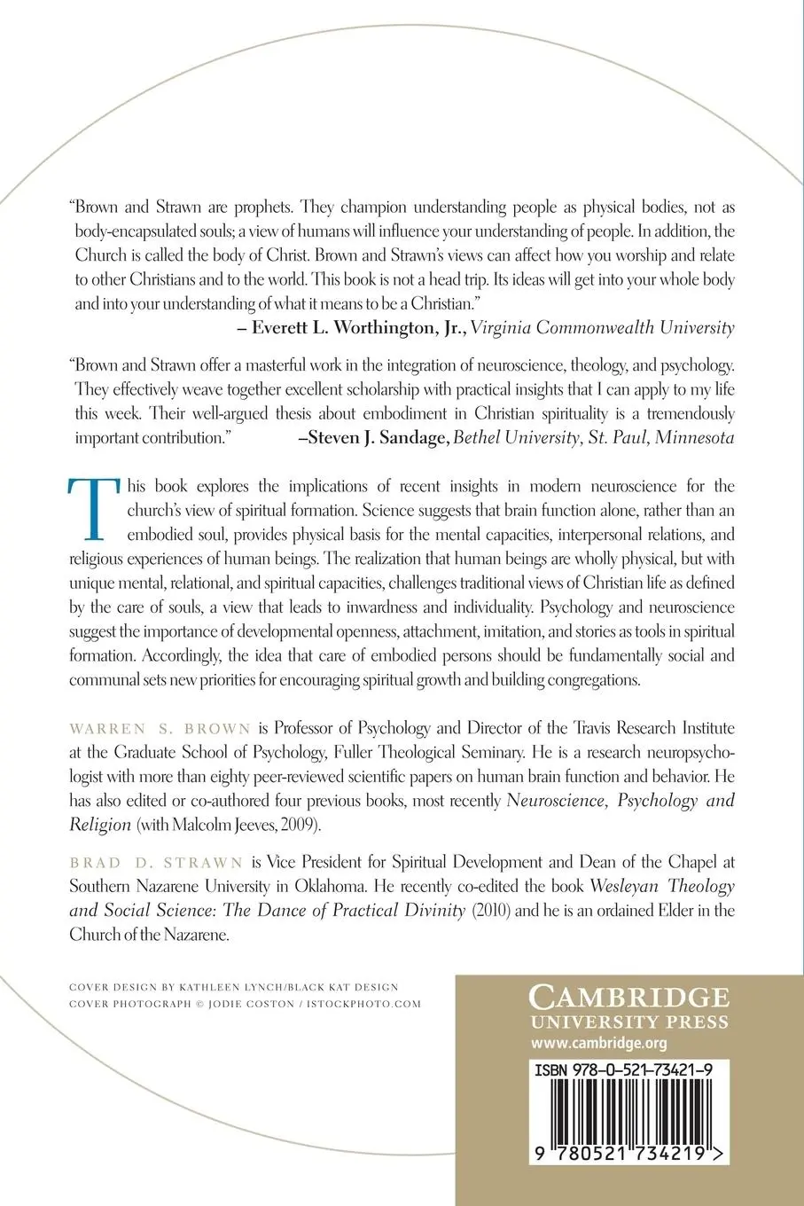 Rückseite: 9780521734219 | The Physical Nature of Christian Life | Warren S. Brown (u. a.) | Buch