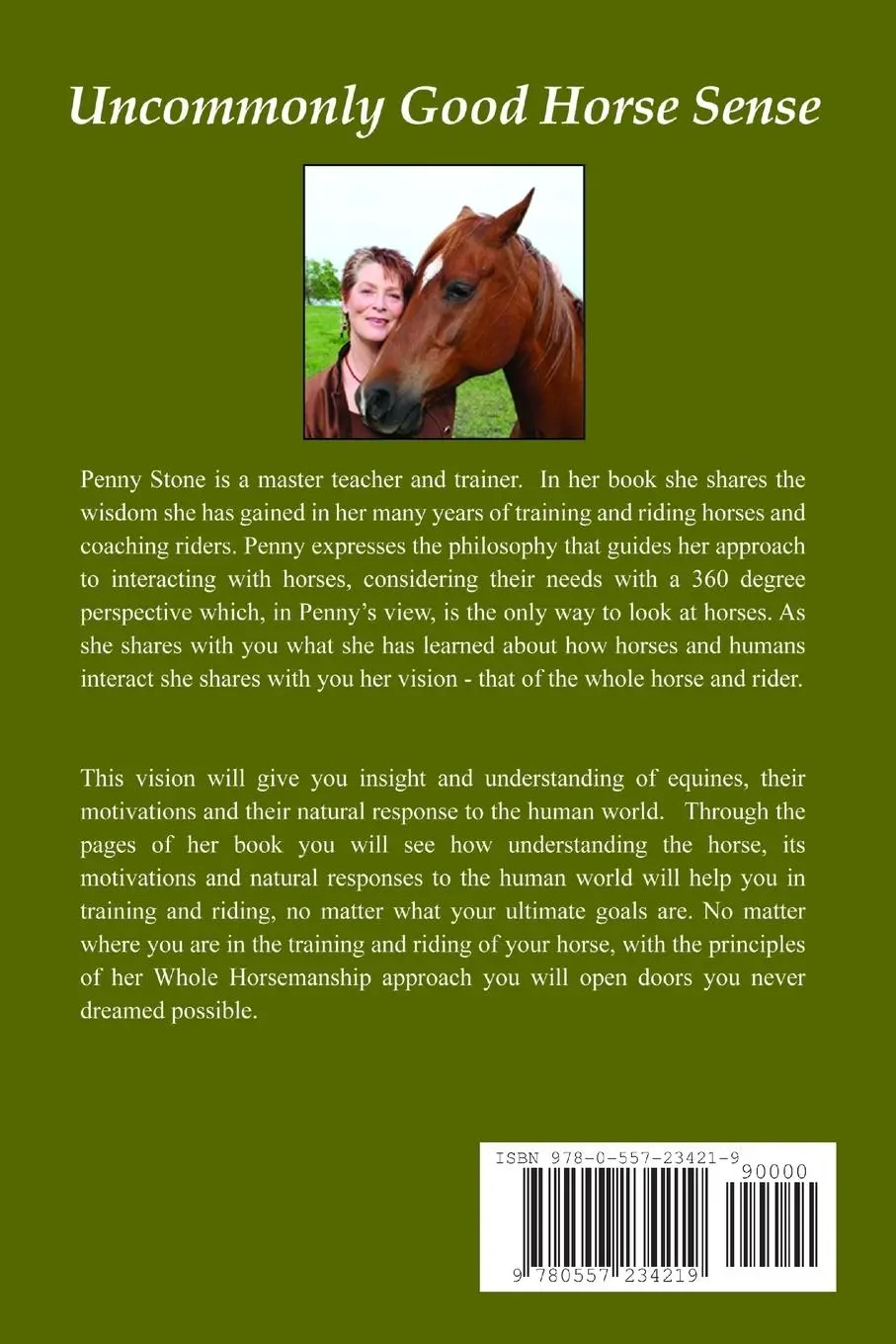 Rückseite: 9780557234219 | Uncommonly Good Horsesense | Penny S Stone | Taschenbuch | Englisch