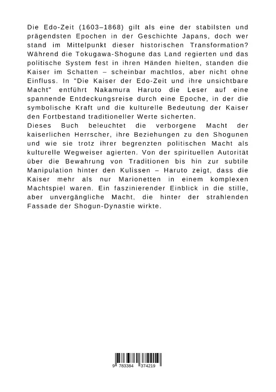 Bild: 9783384374219 | Die Kaiser der Edo-Zeit und ihre unsichtbare Macht | Nakamura Haruto