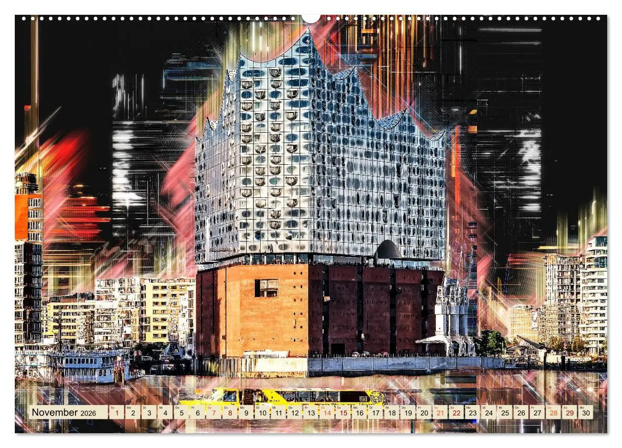 Bild: 9783457704219 | Hamburg abstrakt (hochwertiger Premium Wandkalender 2026 DIN A2...