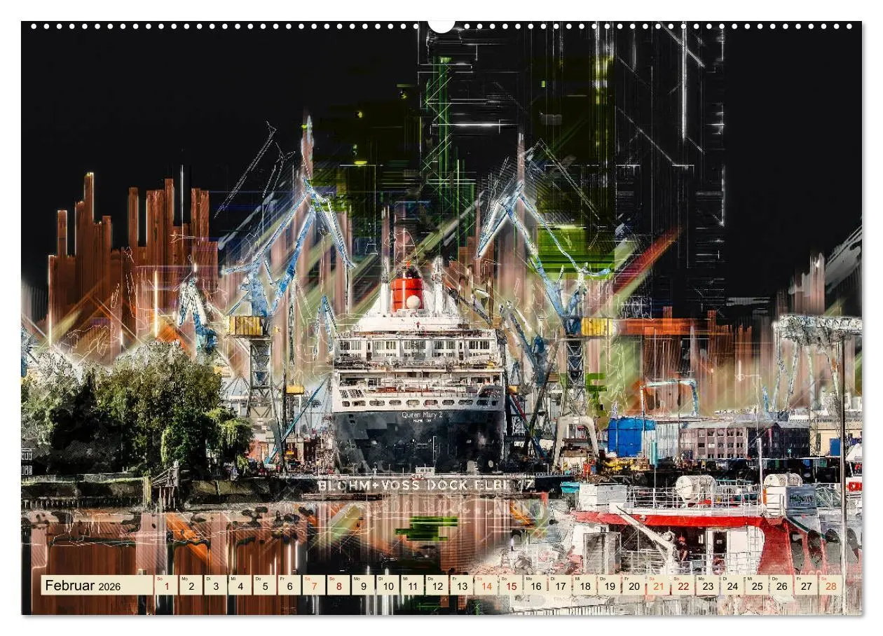 Bild: 9783457704219 | Hamburg abstrakt (hochwertiger Premium Wandkalender 2026 DIN A2...