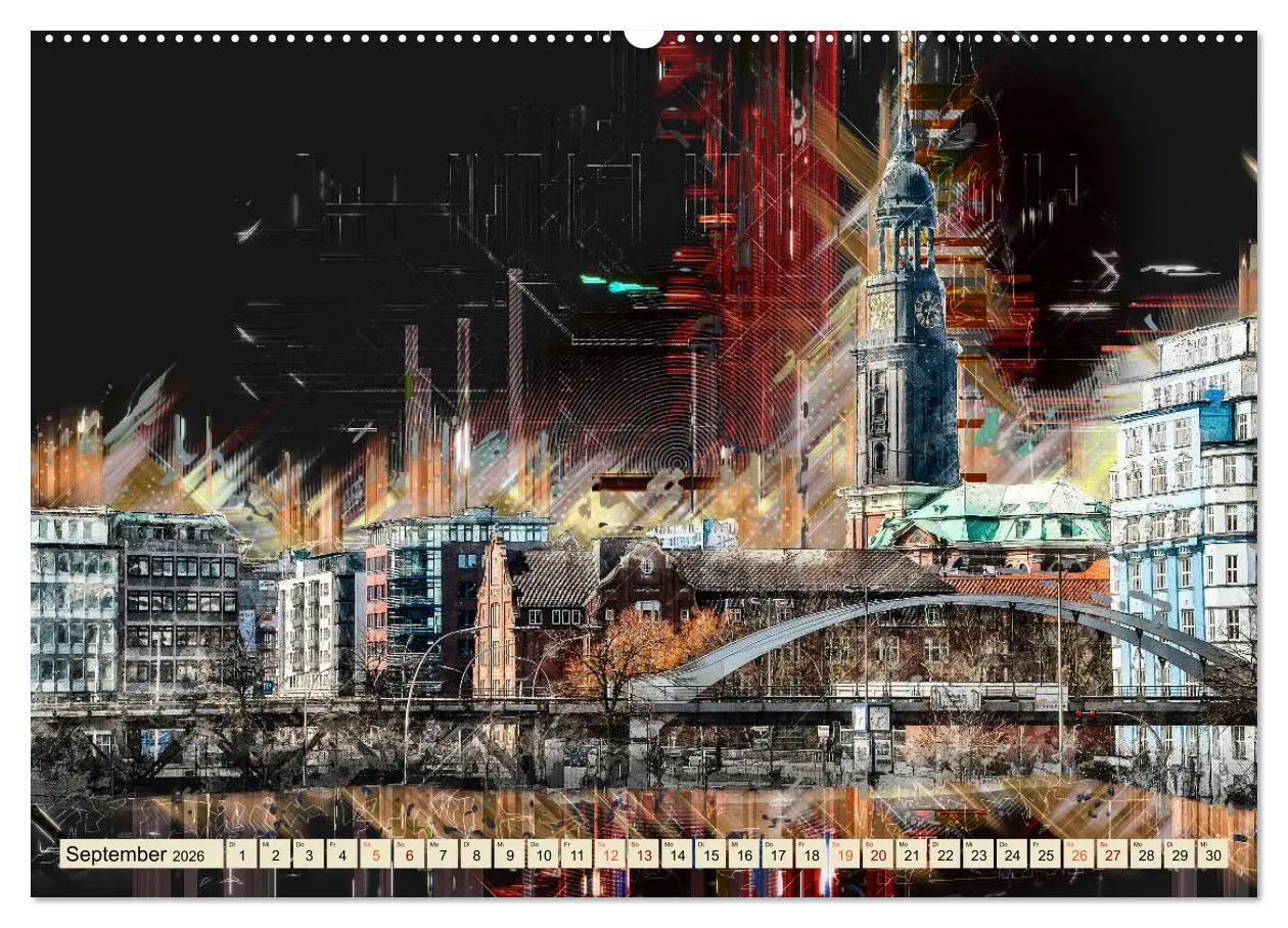 Bild: 9783457704219 | Hamburg abstrakt (hochwertiger Premium Wandkalender 2026 DIN A2...