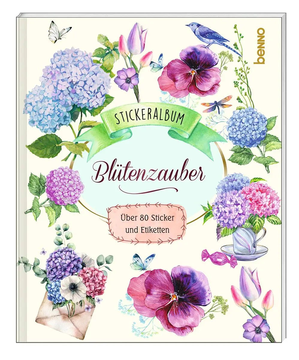 Cover: 9783746264219 | Stickeralbum 'Blütenzauber' | Über 80 Sticker und Etiketten | Buch