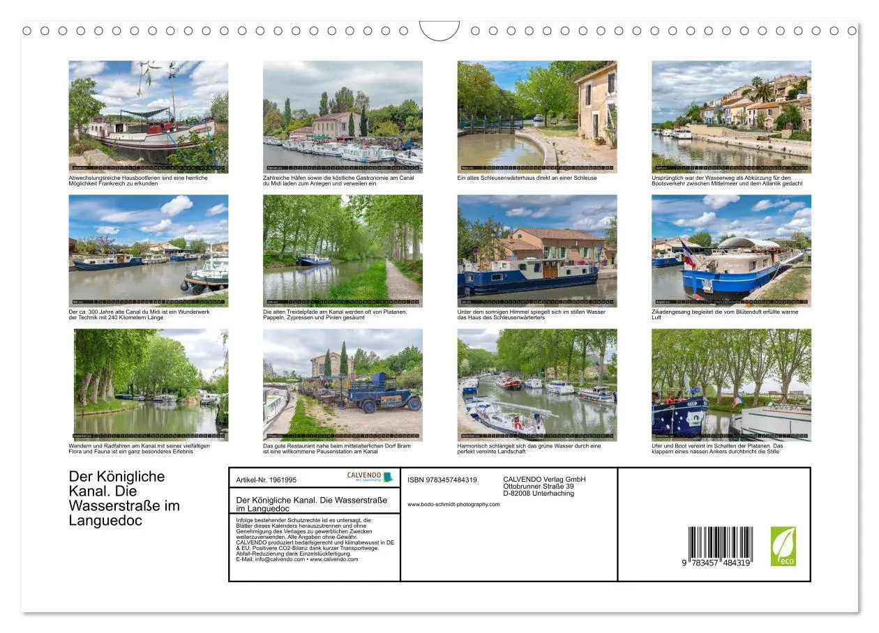 Bild: 9783457484319 | Der Königliche Kanal. Die Wasserstraße im Languedoc (Wandkalender...