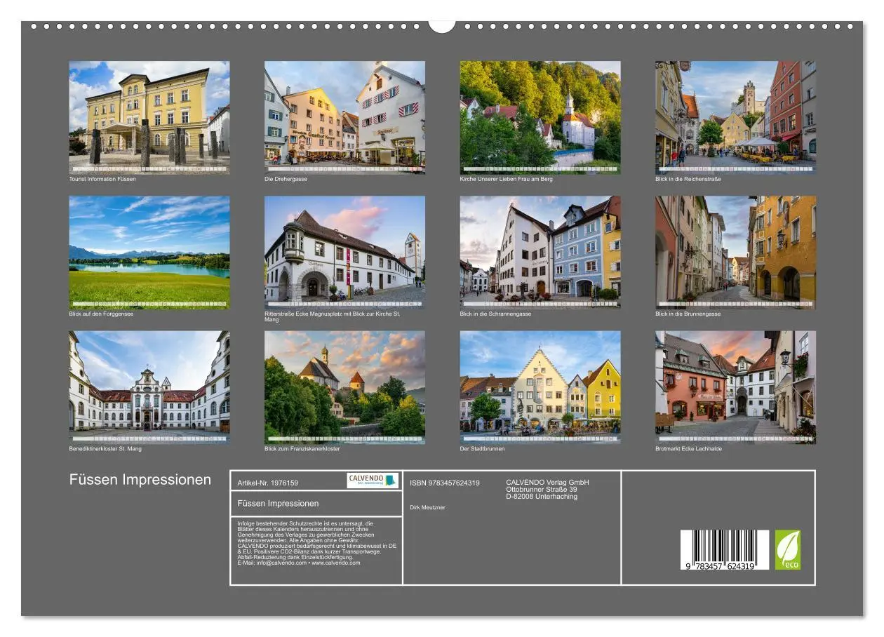 Bild: 9783457624319 | Füssen Impressionen (Wandkalender 2026 DIN A2 quer), CALVENDO...