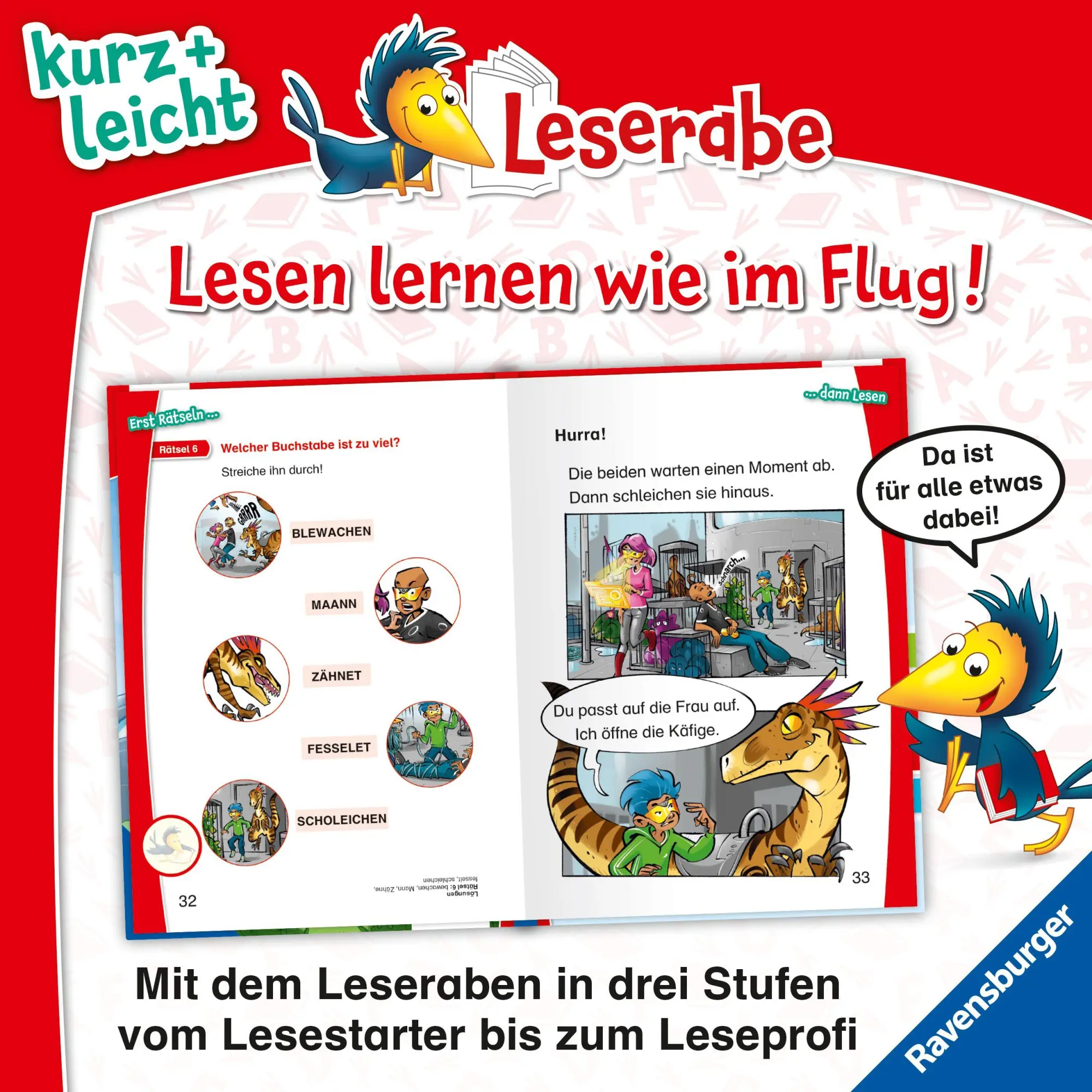 Bild: 9783473464319 | Leserabe 1. Lesestufe Kurz und leicht - Befreit die Dinos! | Neubauer