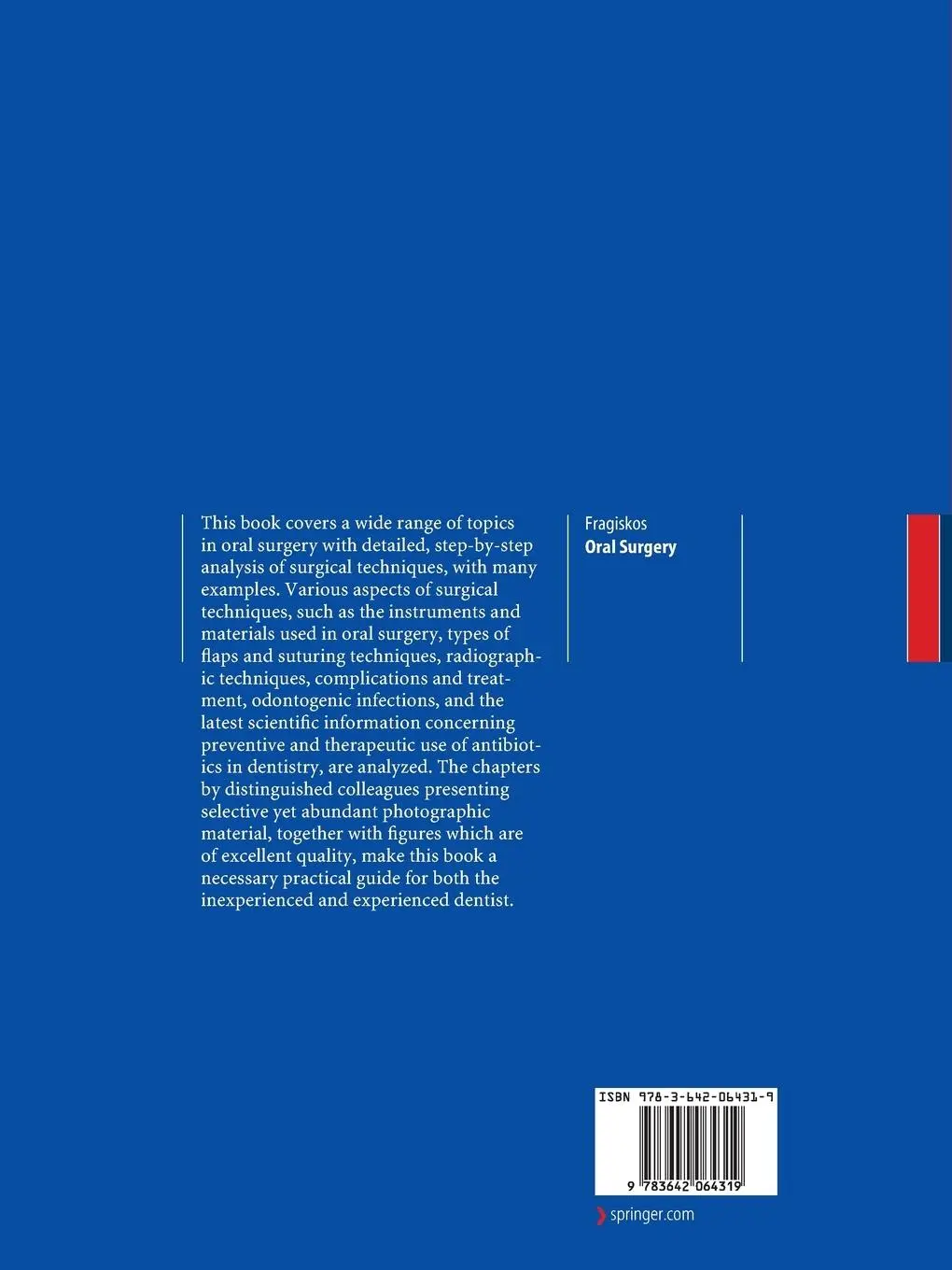Rückseite: 9783642064319 | Oral Surgery | Fragiskos D. Fragiskos | Taschenbuch | xv | Englisch