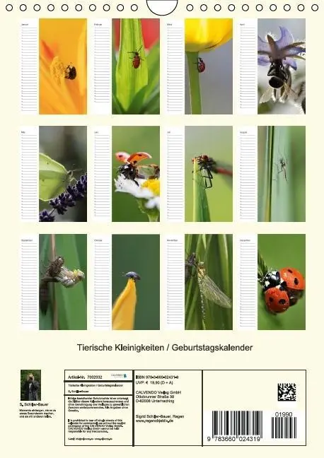 Bild: 9783660024319 | Tierische Kleinigkeiten / Geburtstagskalender (Wandkalender...